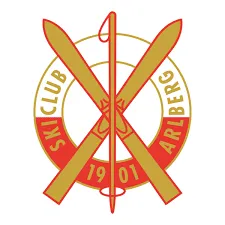 Logo of the Ski Club Arlberg with two crossed skis and the year 1901